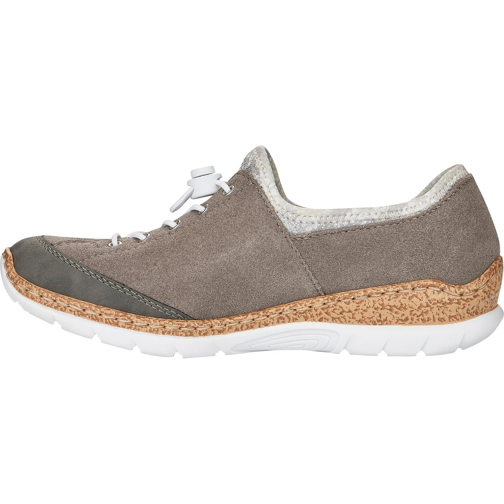 Rieker N42F1-40 Nikita F1 Women's Sneakers Cement/Dust Silver Suede