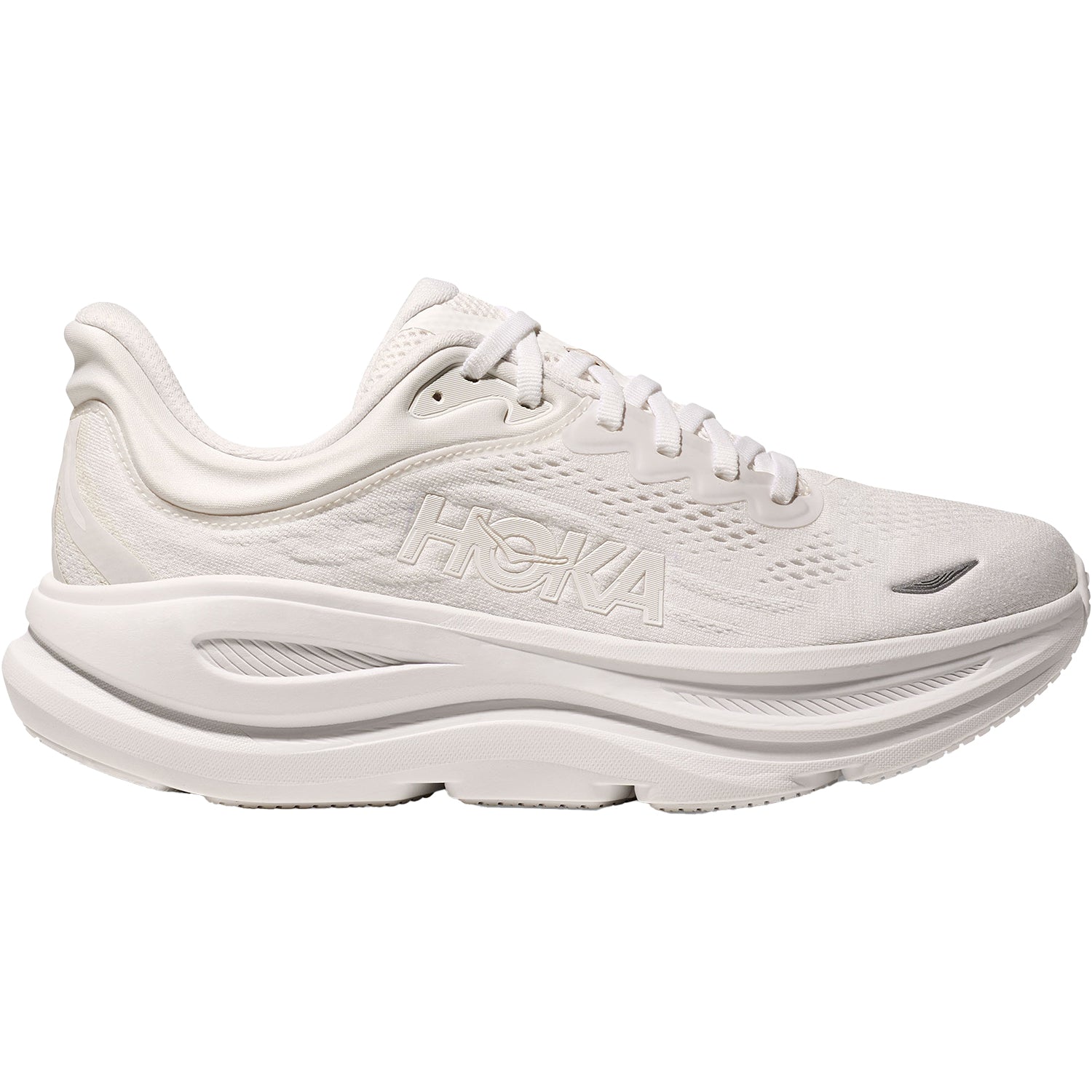HOKA Bondi 9 White (Neutral Support) Women's Athletic Shoes White /White