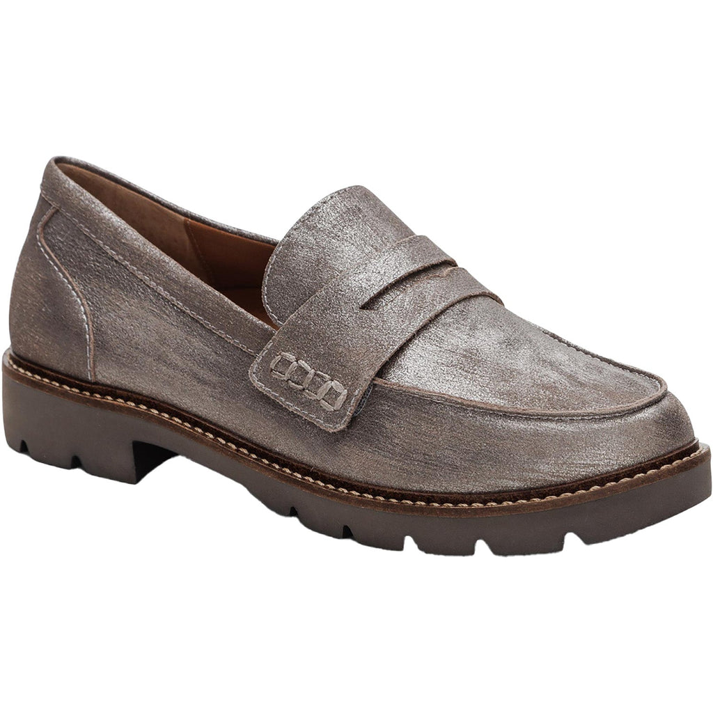 Aetrex Collette Women's Slip Ons Brushed Silver