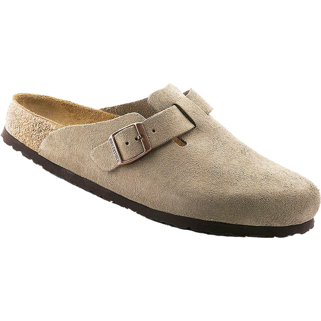 Birkenstock Boston Soft Footbed Unisex Clogs Taupe Suede