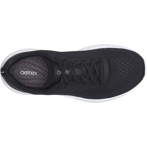 Aetrex Danika Women's Arch Support Sneakers Black Mesh