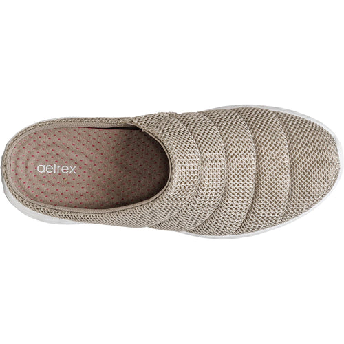 Aetrex Harley Women's Slip On Sneakers Taupe Mesh