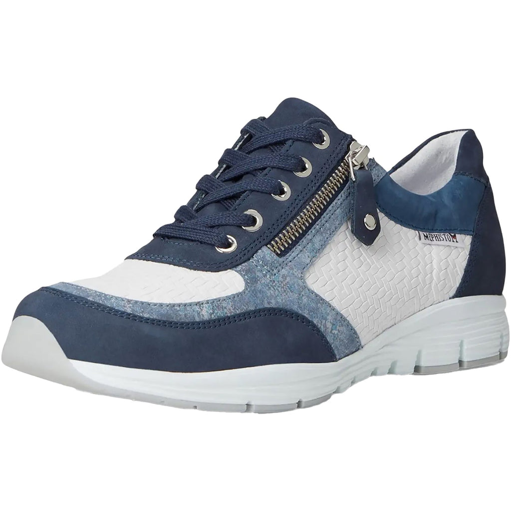 Mephisto Ylona Women's Sporty Lace Up Shoes Jeans Blue