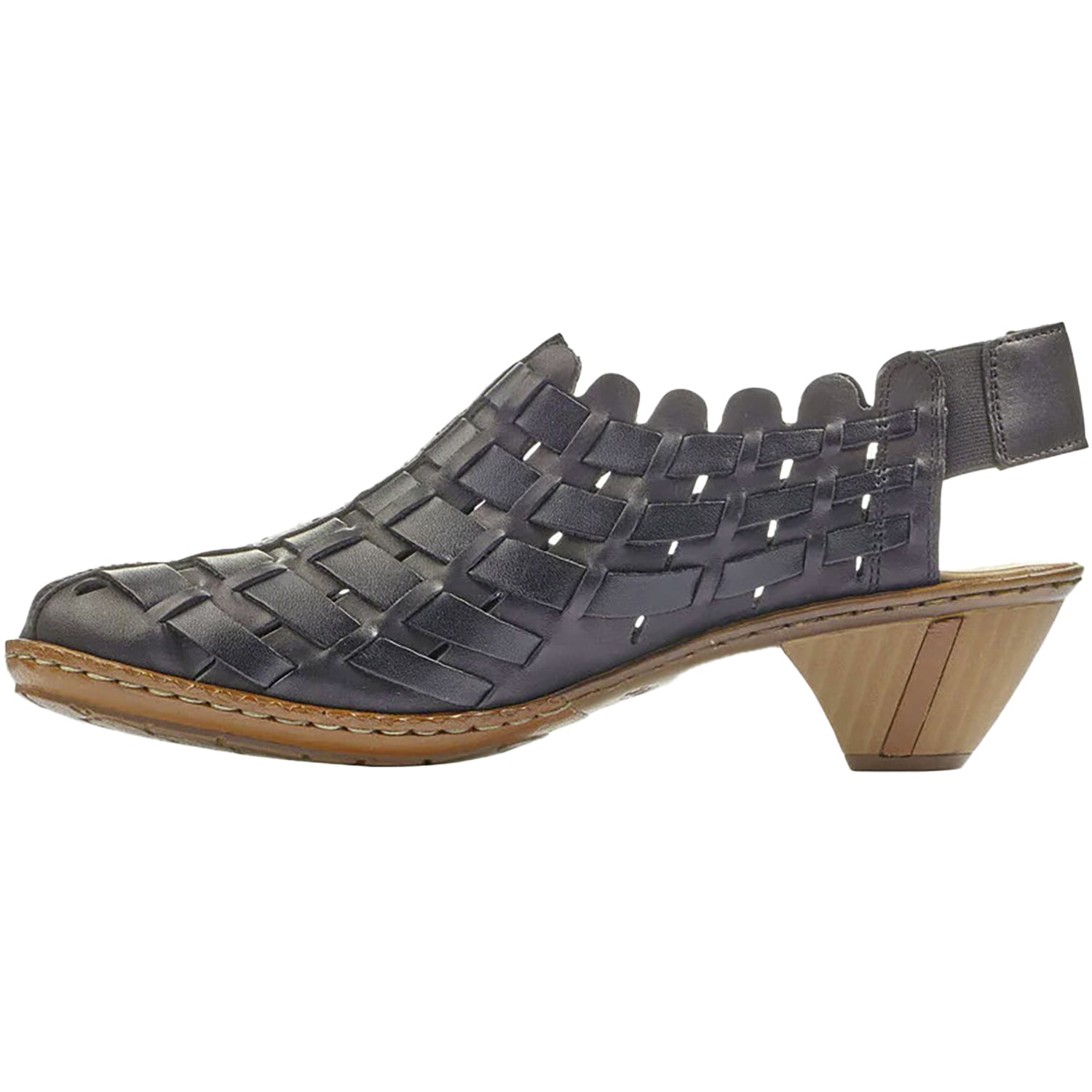 Rieker 46778-01 Sina 78 Women's Slingback Black Leather