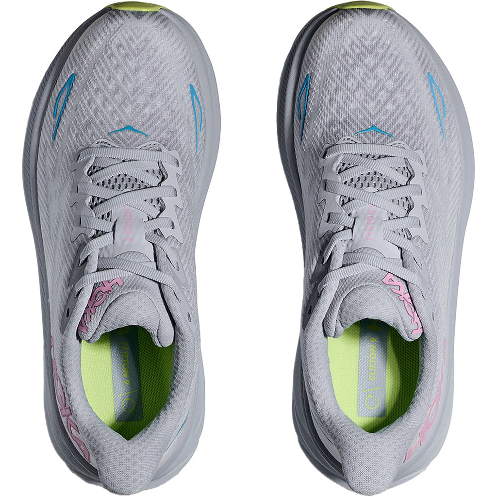 Hoka Clifton 9 (Neutral Support) Women's Road Running Shoes Gull/Sea Ice Mesh