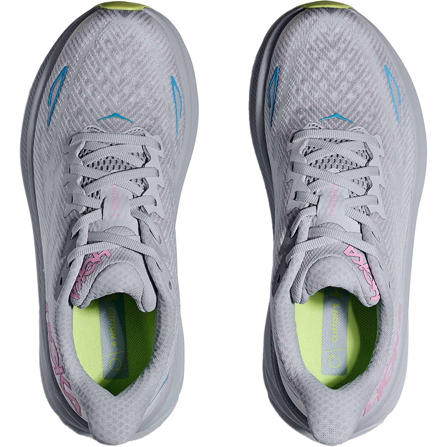 Hoka Clifton 9 (Neutral Support) Women's Road Running Shoes Gull/Sea Ice Mesh