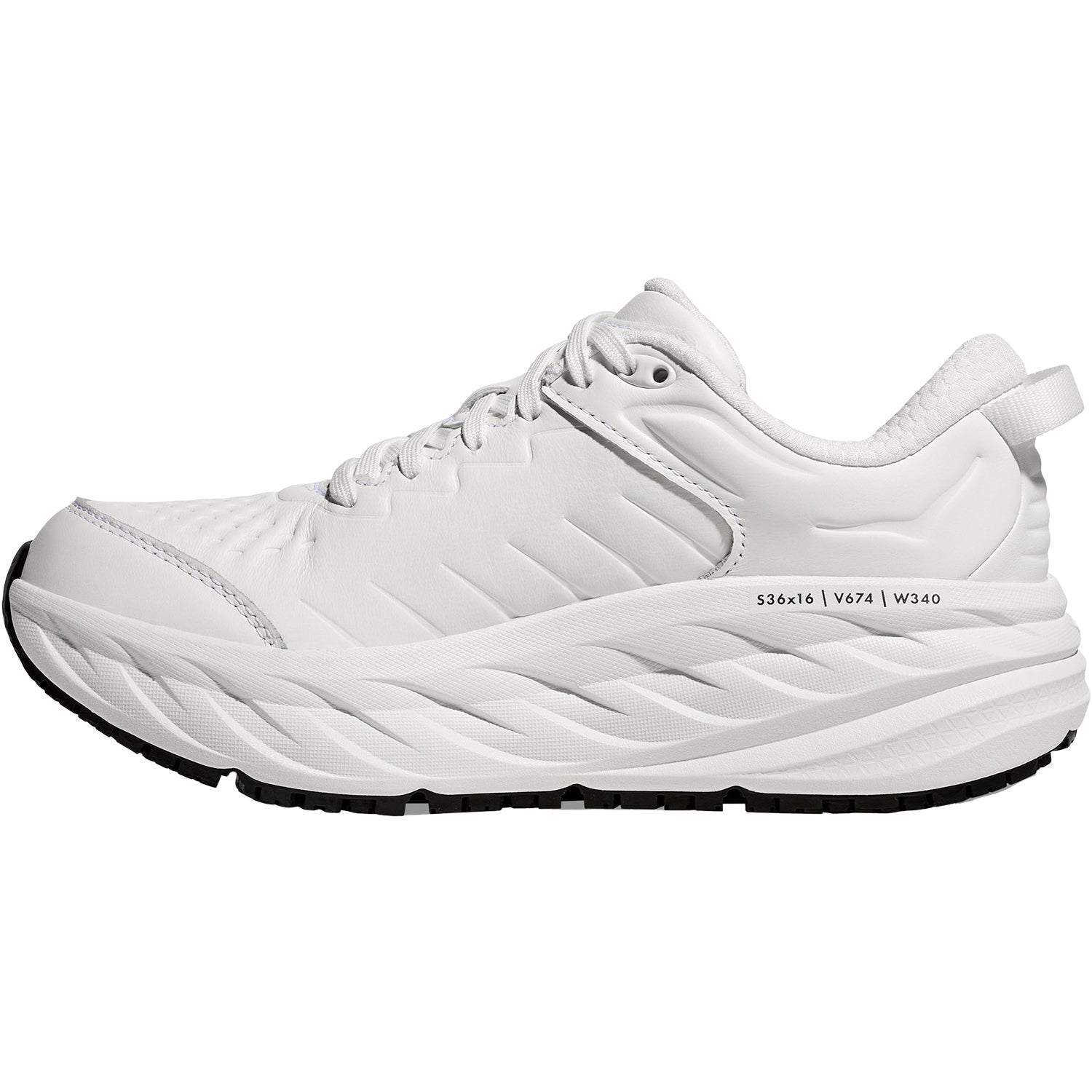 Hoka Bondi SR (Neutral Support) Women's Walking Shoes Frost/Frost Leather