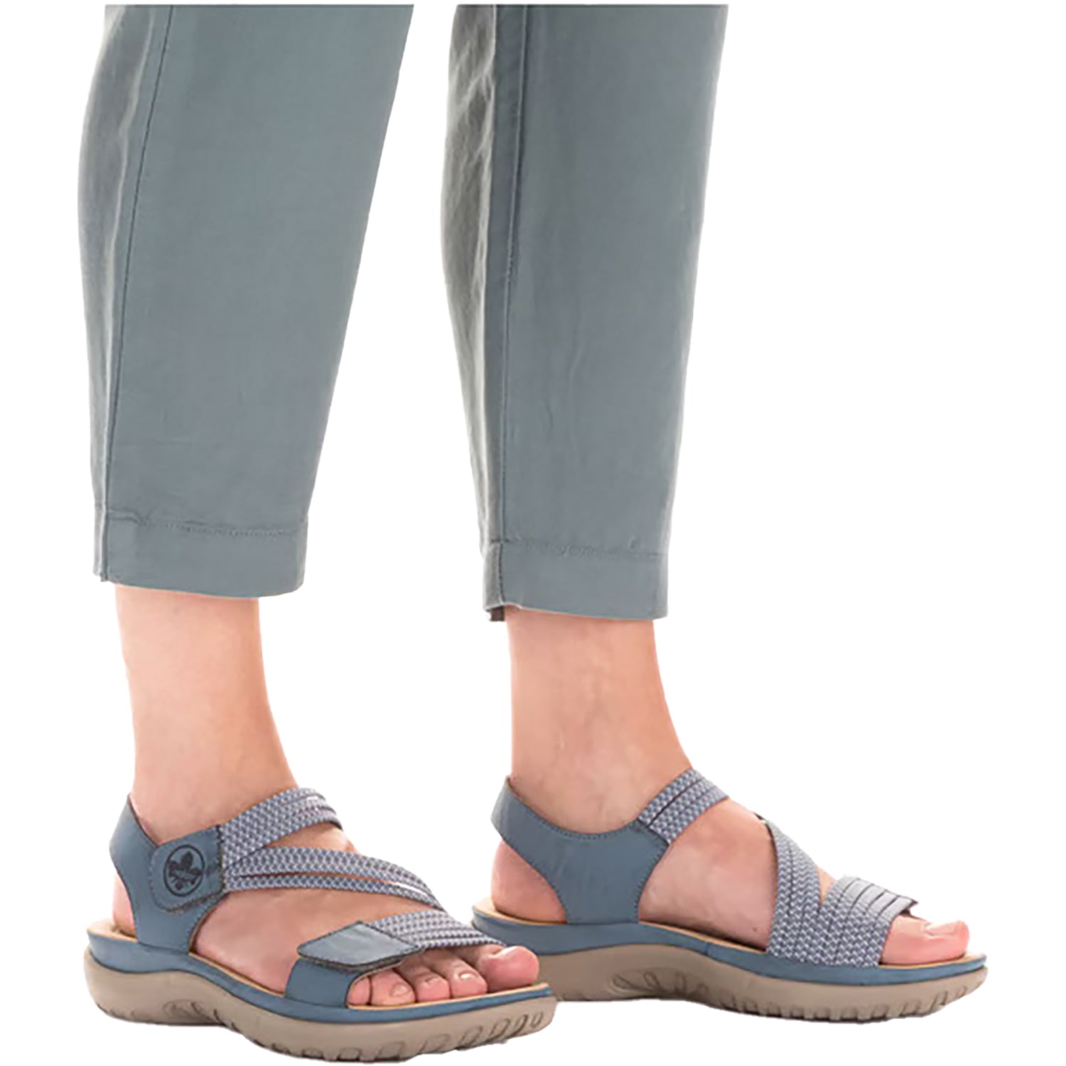 Rieker 64870-14 Women's Sandals Royal/Jeans-Weiss Synthetic