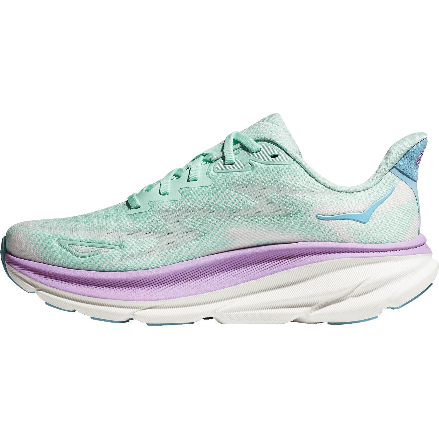 Hoka Clifton 9 (Neutral Support) Women's Road Running Shoes Sunlit Ocean/Lilac Mist Mesh