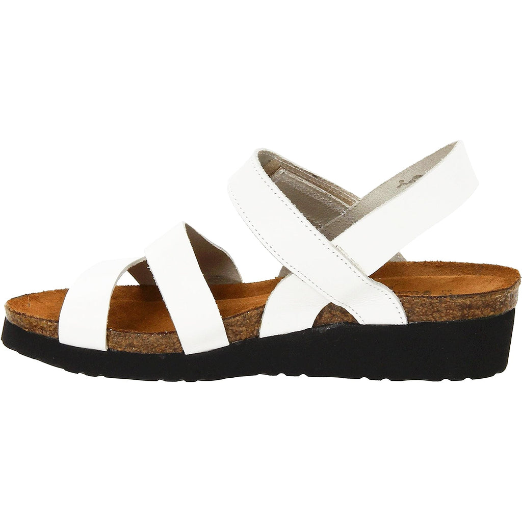 Naot Kayla Women's Ankle Strap Sandals White Leather