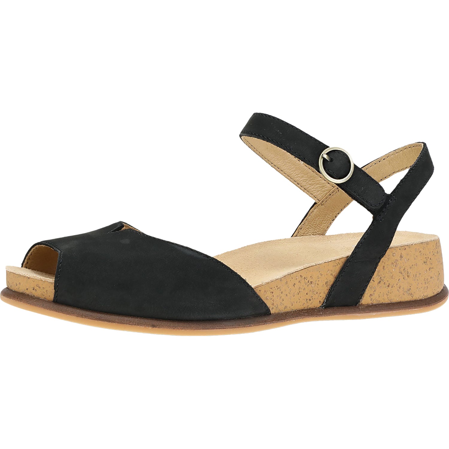 Dansko Cass Women's Sandals Black Milled Nubuck