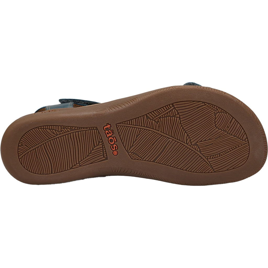 Taos The Show Women's Sandals Petrol Blue Leather