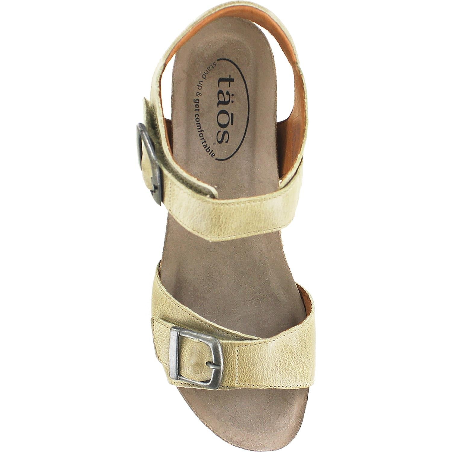 Taos Buckle Up Women's Support Sandals Stone Leather