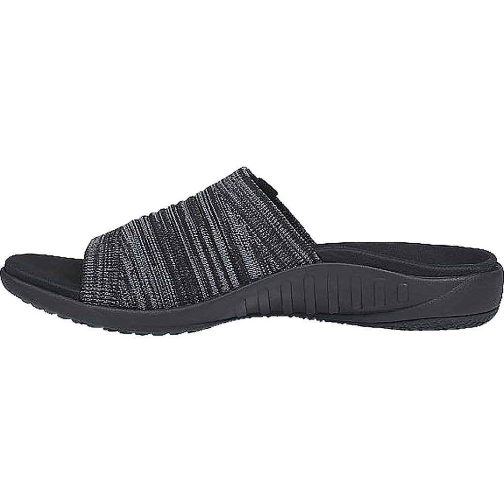 Spenco Astoria Memory Foam Slide Women's Slide Sandals Black Knit Fabric