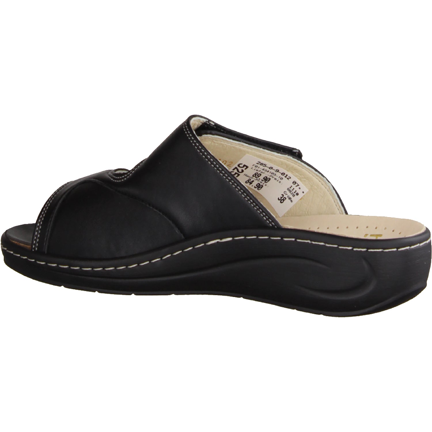 Fidelio 43-4103 Linz 2 Women's Slide Sandals Black Leather
