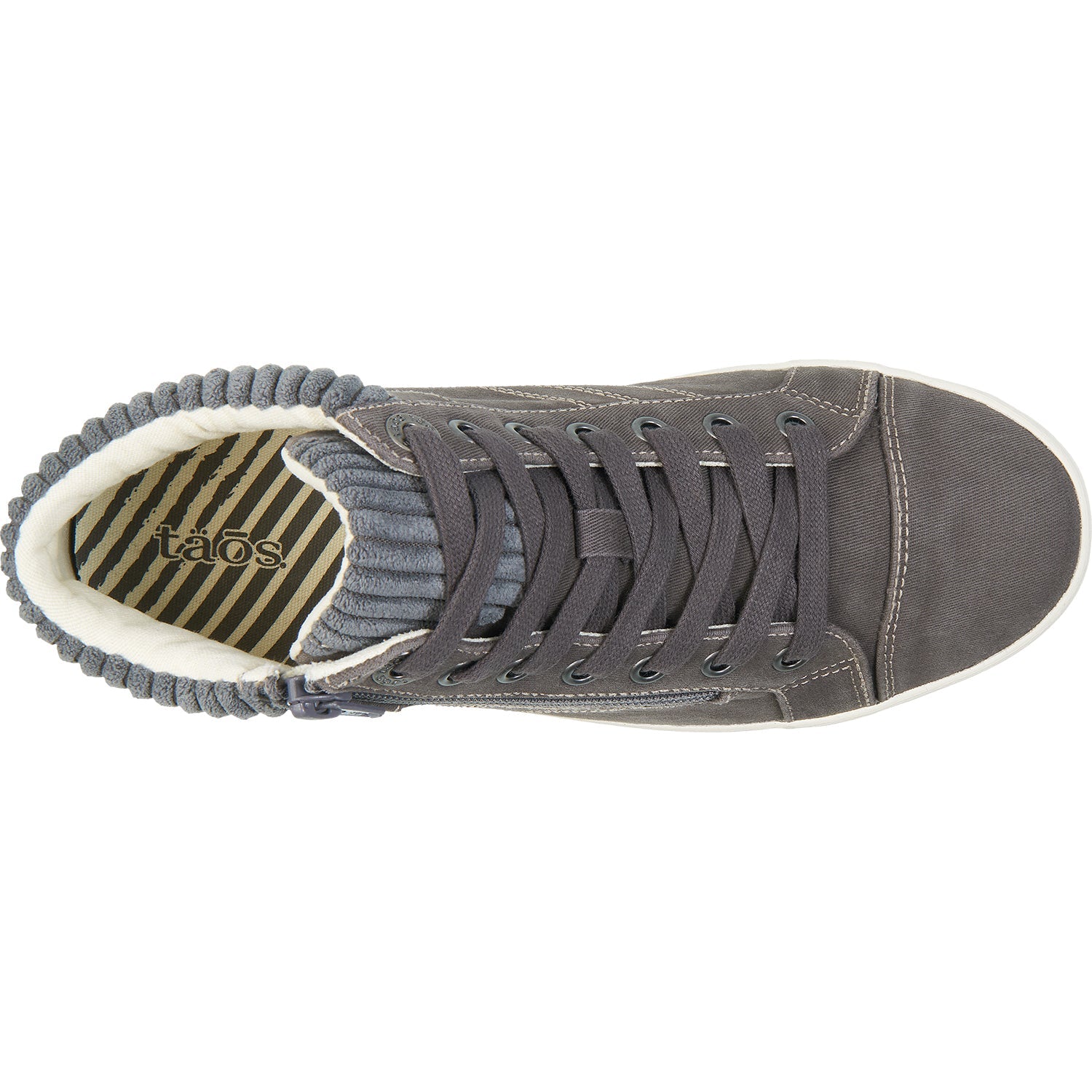 Taos Startup Women's High Top Sneakers Graphite Distressed Canvas