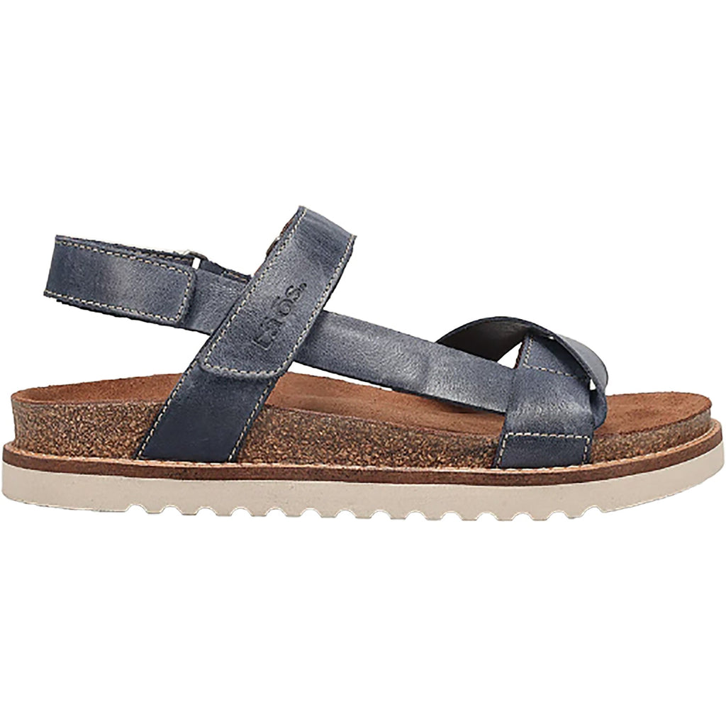 Taos Sideways Women's Ankle Strap Sandals Dark Blue Leather