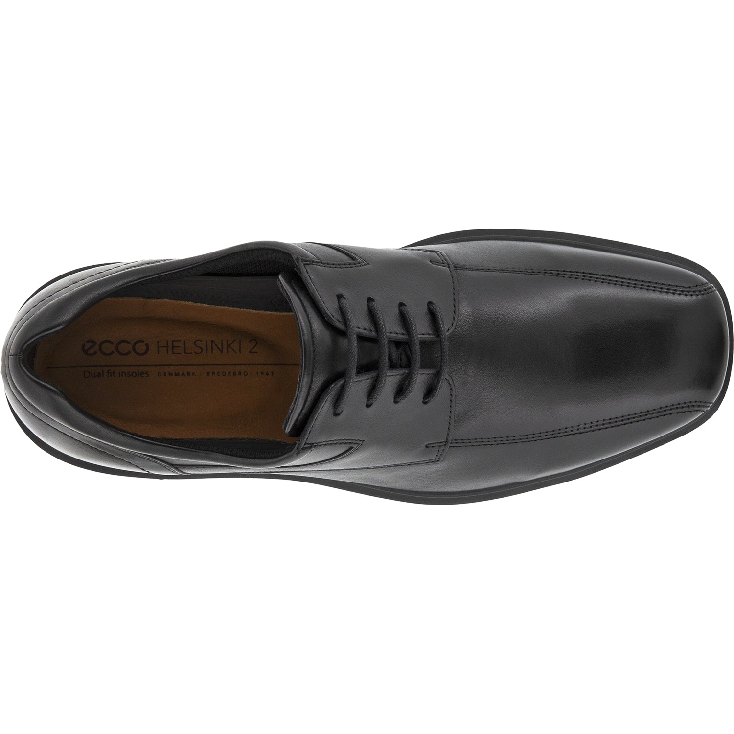 Ecco Helsinki 20 Bike Toe Tie Men's Dress Shoes Black Leather