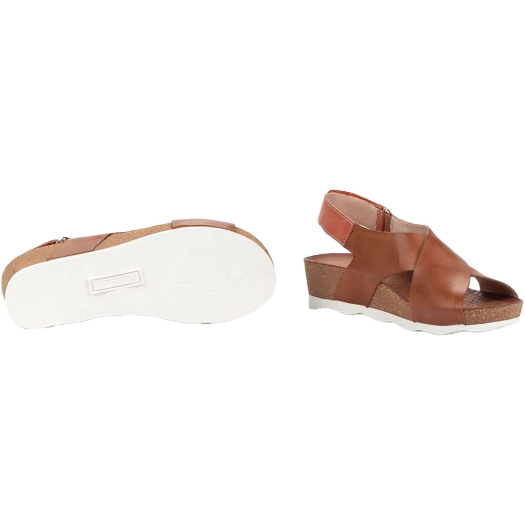 Pikolinos Mahon W9E-0912 Women's Wedge Sandals Brandy Leather