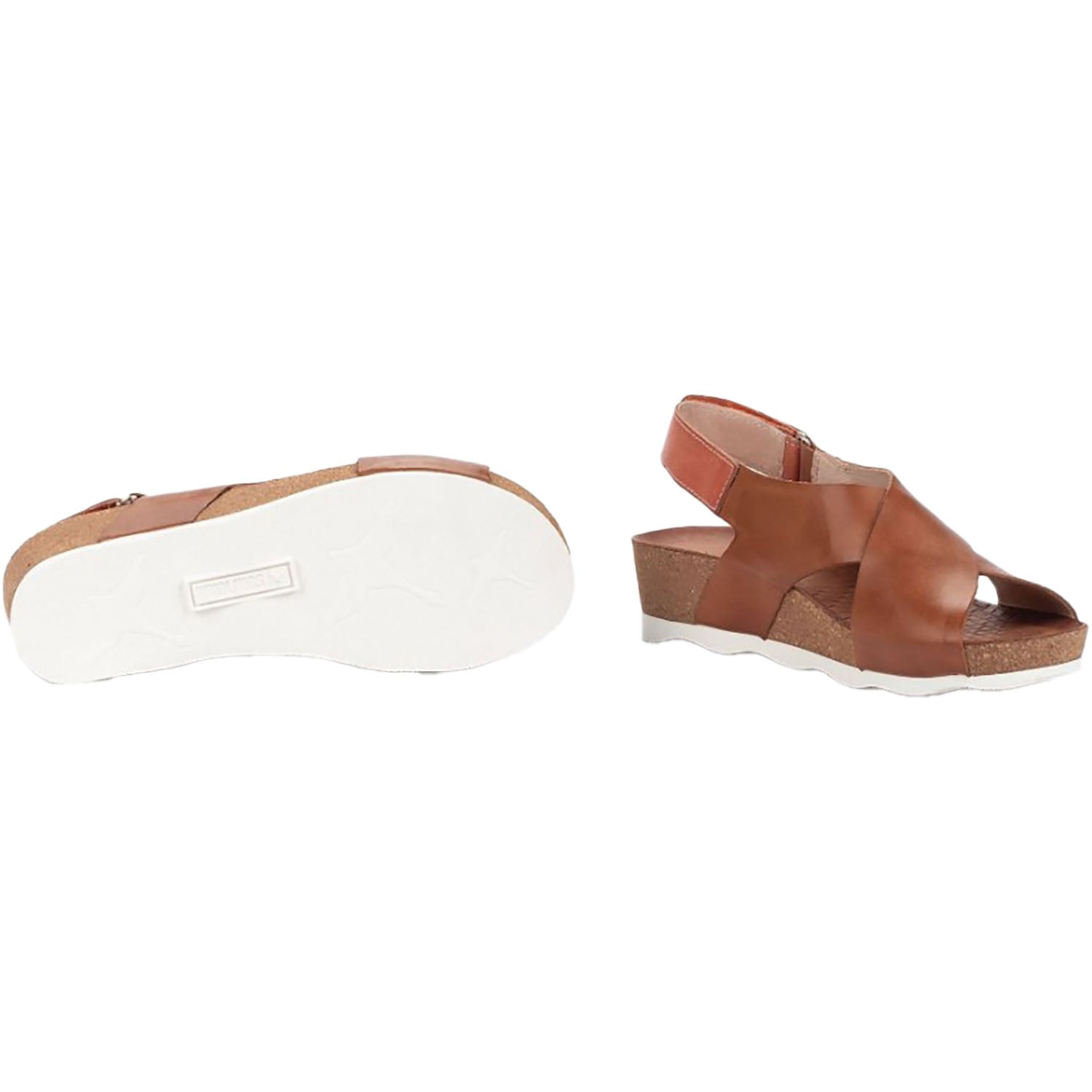 Pikolinos Mahon W9E-0912 Women's Wedge Sandals Brandy Leather