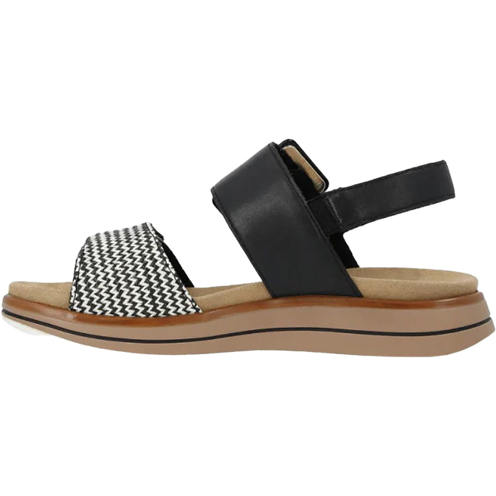 Remonte D1J53-02 Women's Sandals Schwarz/Cream/Schwarz Leather
