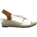 Rieker 624H6-81 Fanni Women's Wedge Sandals Weiss/Cayenne Alabama/Eagle Synthetic