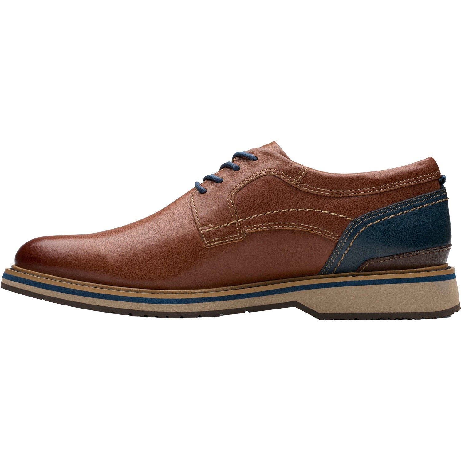 Clarks Monahan Plain Men's Dress Shoes Tan Leather