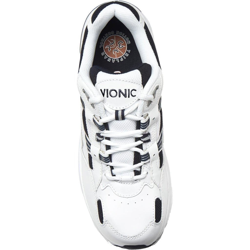 Vionic Walker Men's Walking Shoes White/Navy Leather