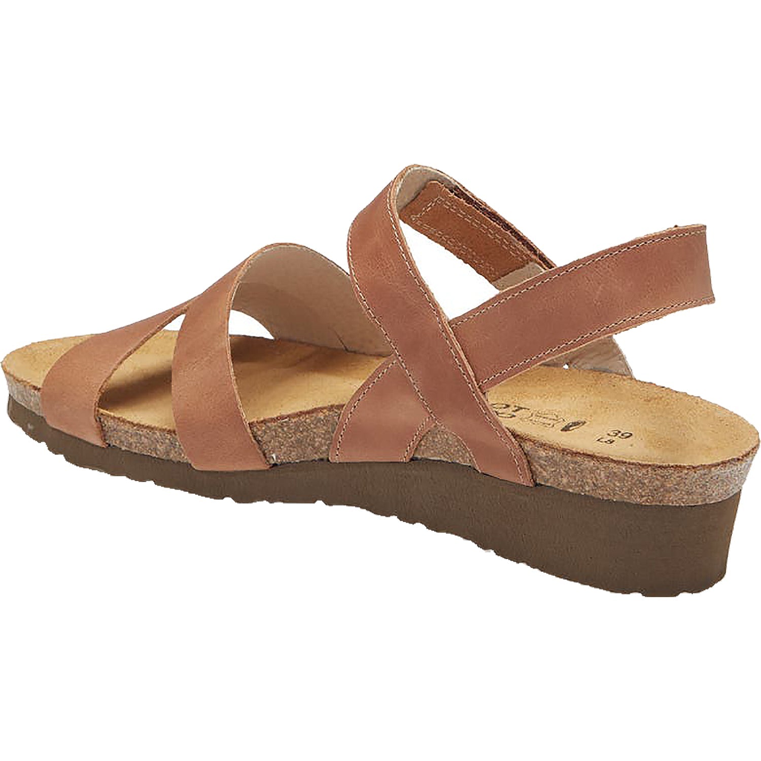 Naot Kayla Women's Wedge Heel Sandals Latte Brown Leather