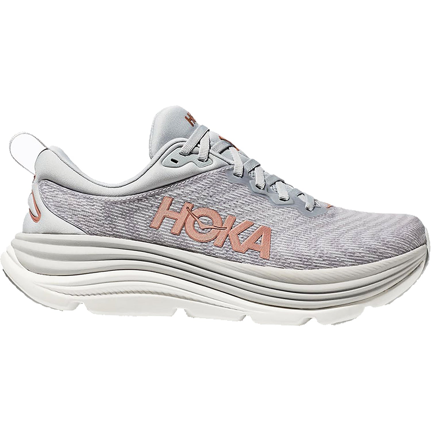 Hoka Gaviota 5 (Stability Support) Women's Running Shoes Harbor Mist/Rose Gold Mesh