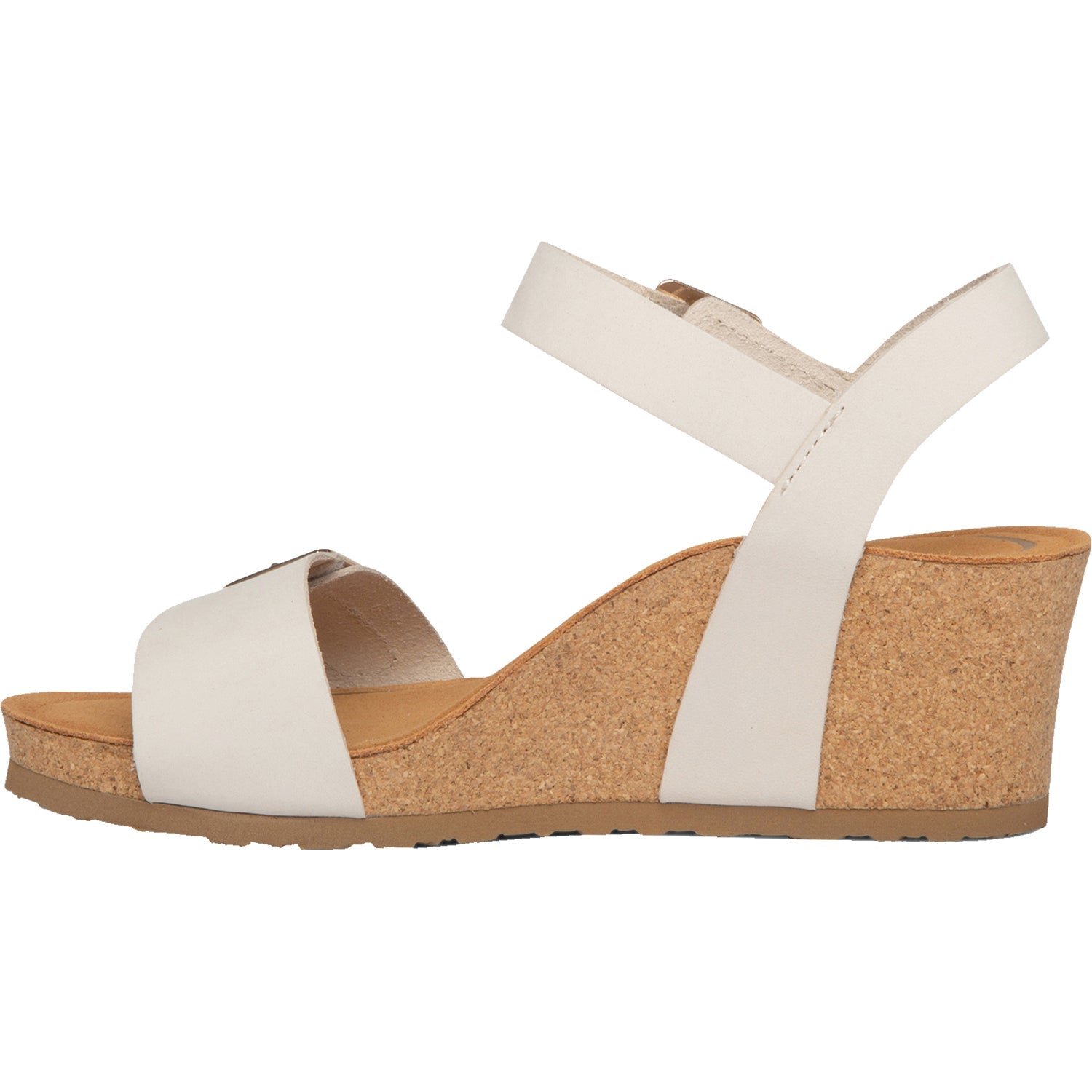 Aetrex Lexa Women's Wedge Heel Sandals Ivory Leather