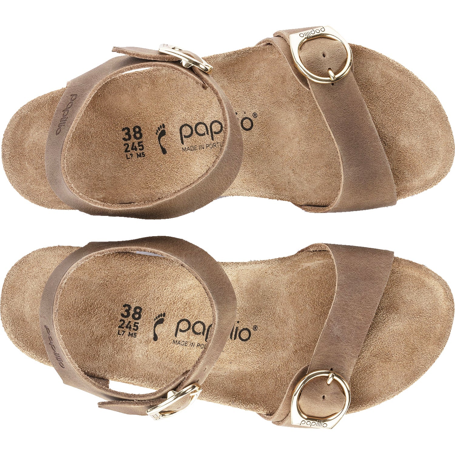 Birkenstock Papillio Soley Women's Wedge Sandals Cognac Nubuck