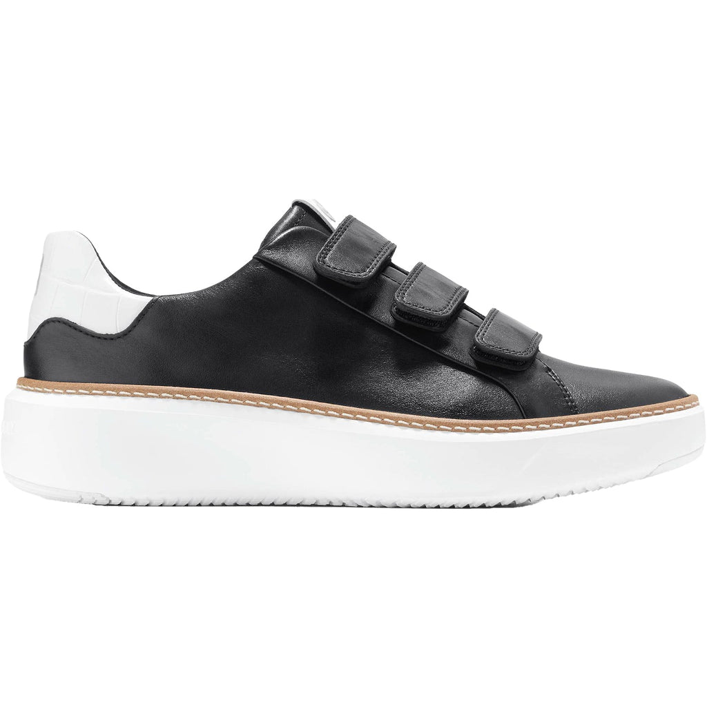 Cole Haan GrandPro Topspin Triple-Strap Women's Sneakers Black/Optic White Leather