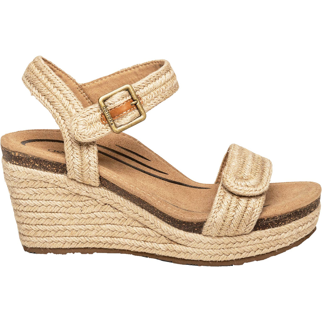 Aetrex Sydney Women's Wedge Sandals Natural Jute