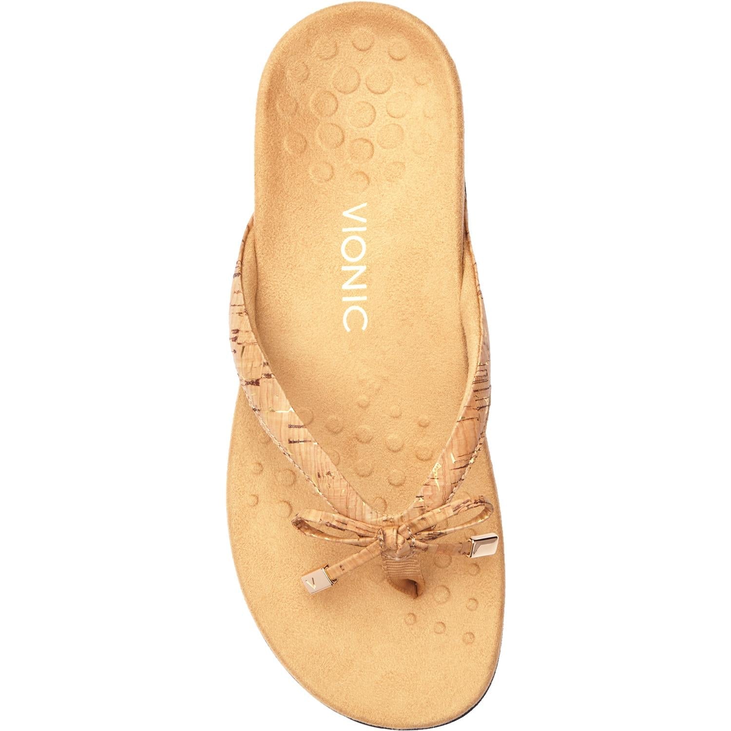 Vionic Bella II Women's Toe Post Sandals Gold Cork