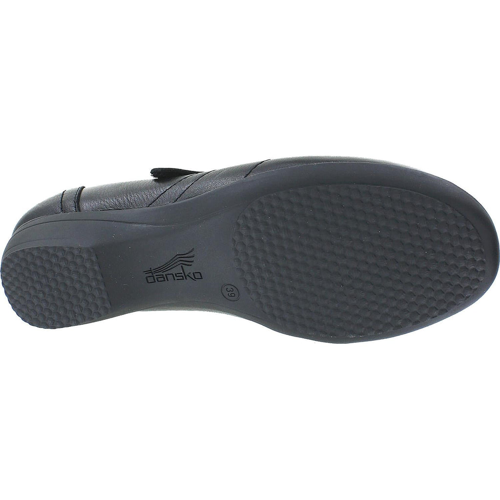 Dansko Franny Women's Slip Ons Loafers Black Milled Leather