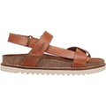 Taos Sideways Women's Ankle Strap Sandals Caramel Leather