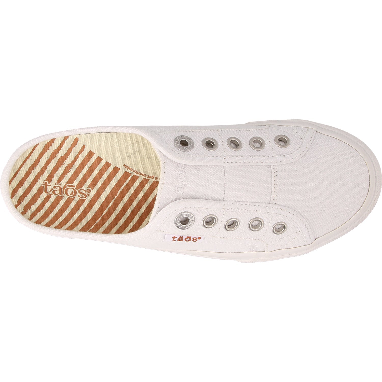 Taos EZ Soul Women's Sneaker Mules White Canvas