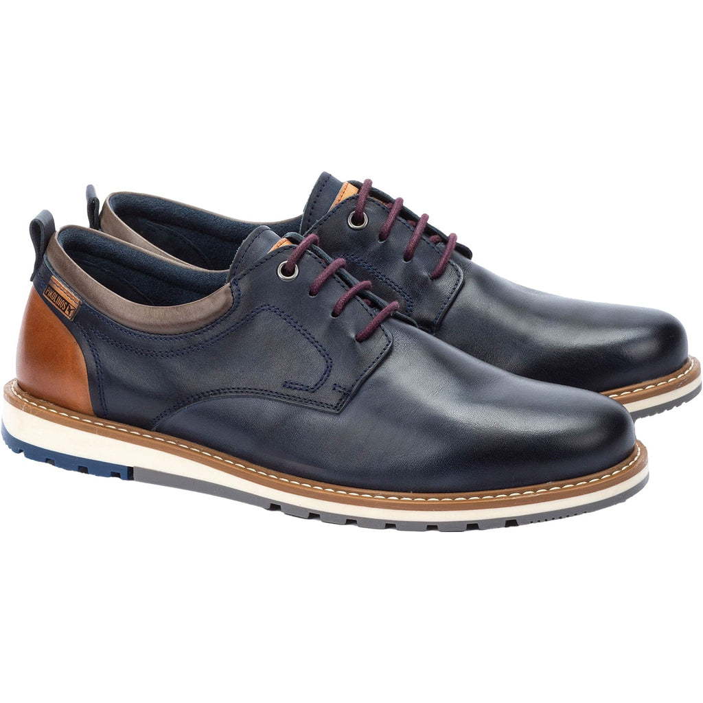 Pikolinos Berna M8J-4183 Men's Lace Up Shoes Blue Leather