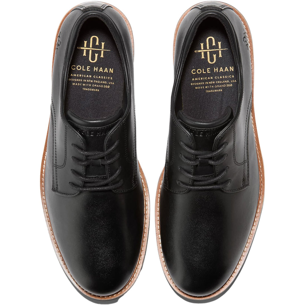 Cole Haan American Classics Montrose Plain Toe Men's Dress Lace Up Shoes Black/Dark Chocolate Leather