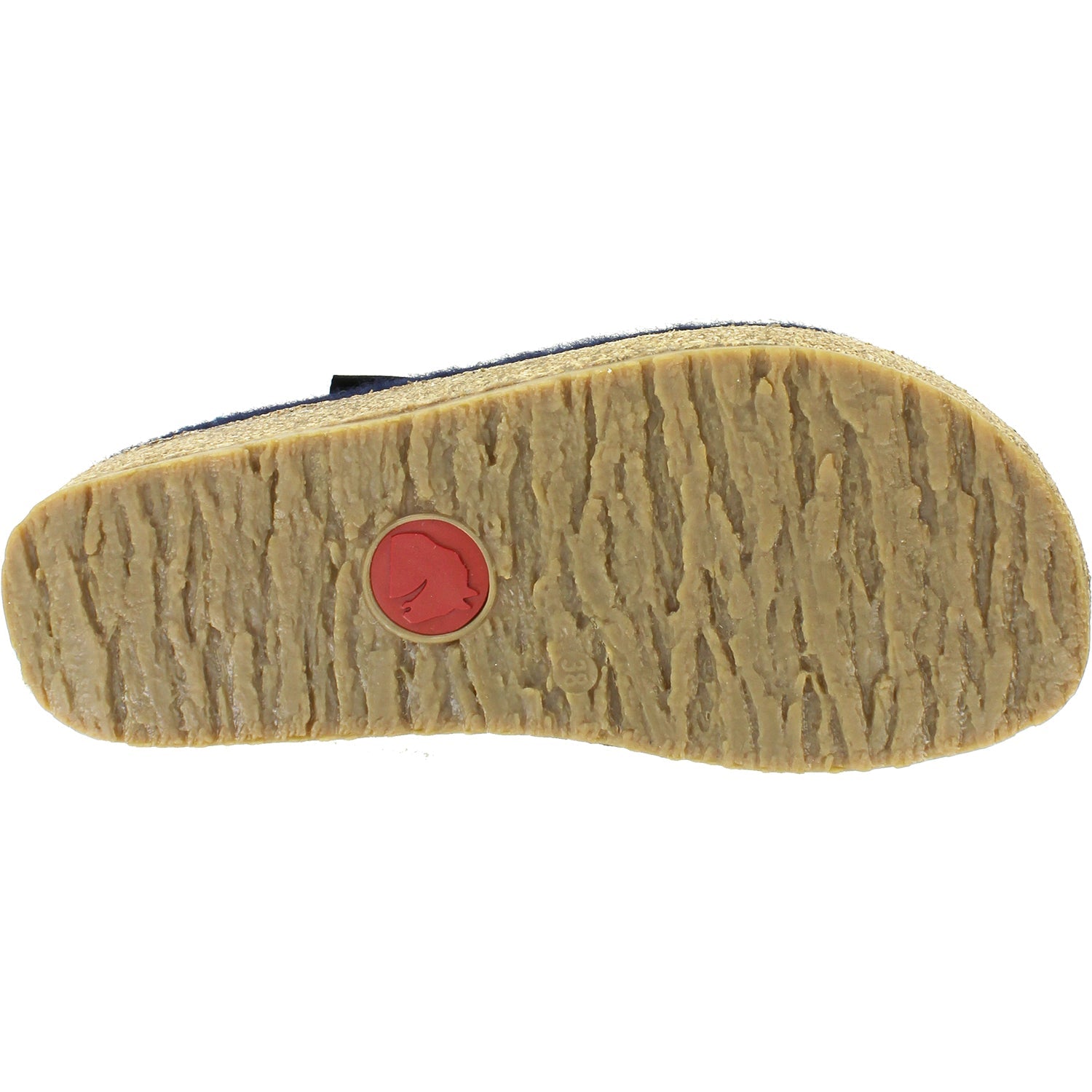 Haflinger Zig Zag Unisex Wool Clogs Captains Blue Wool