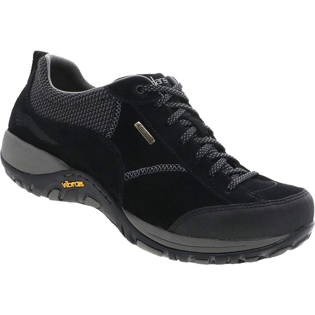 Dansko Paisley Women's Waterproof Walking Shoes Black/Black Suede