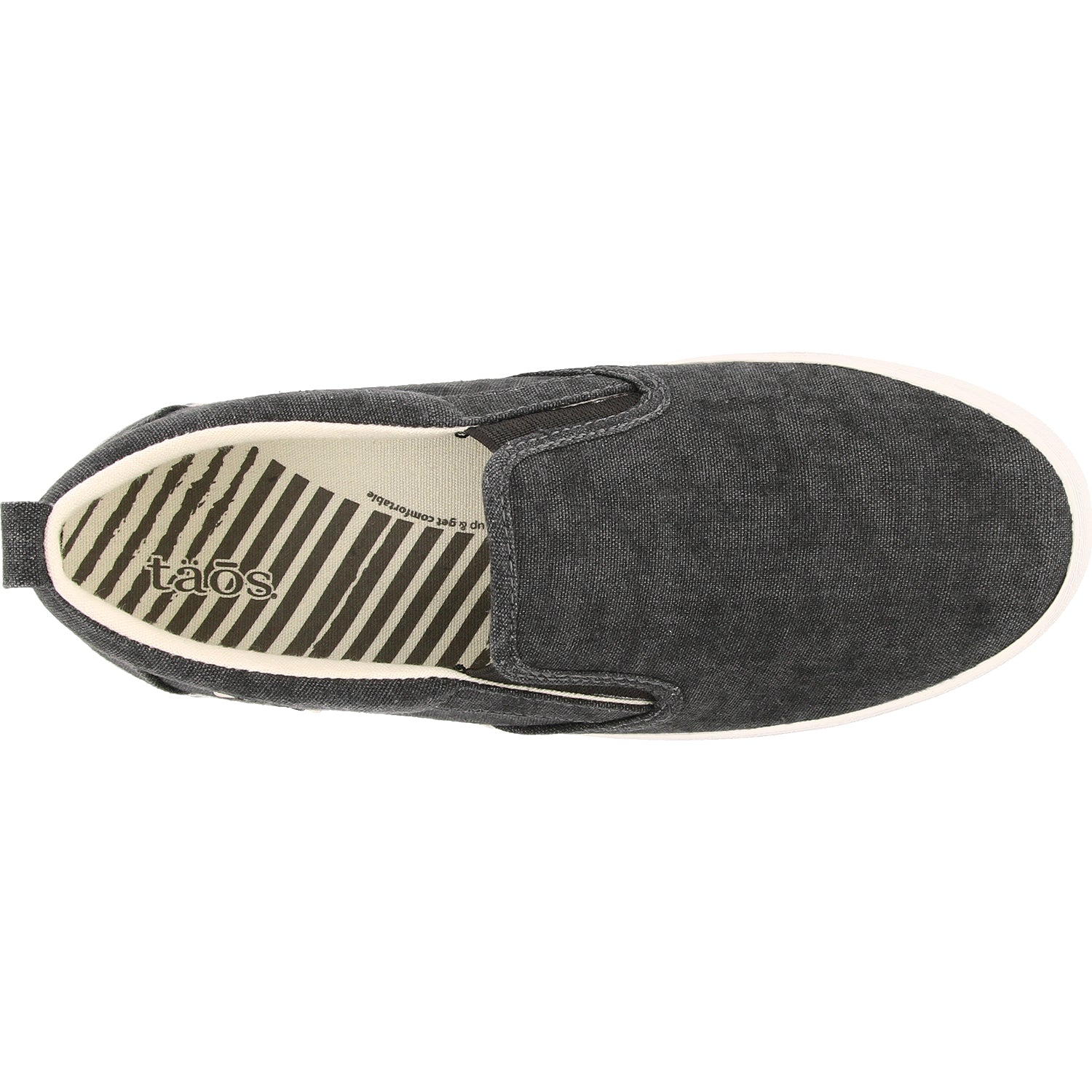 Taos Dandy Women's Slip On Sneakerss Charcoal Washed Canvas
