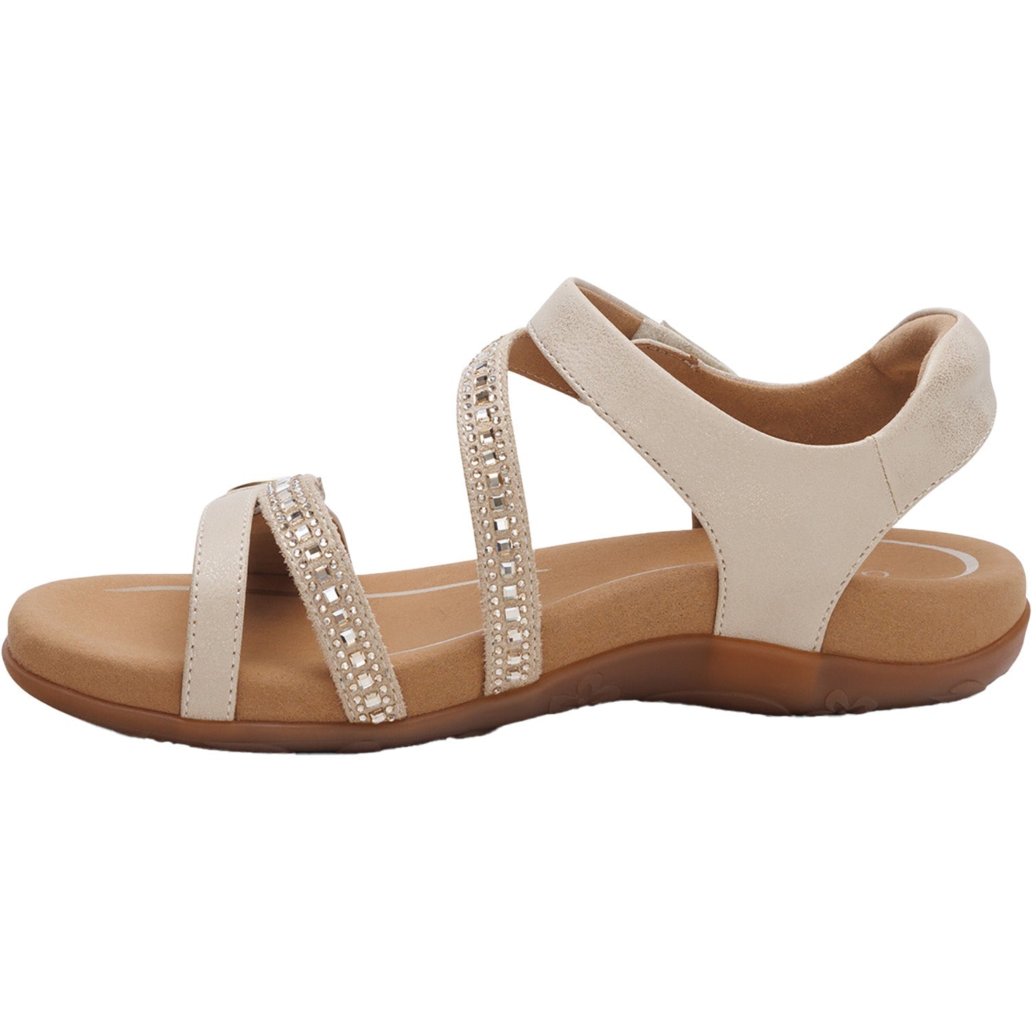 Aetrex Jess Jeweled Women's Sandals Champagne Sparkle