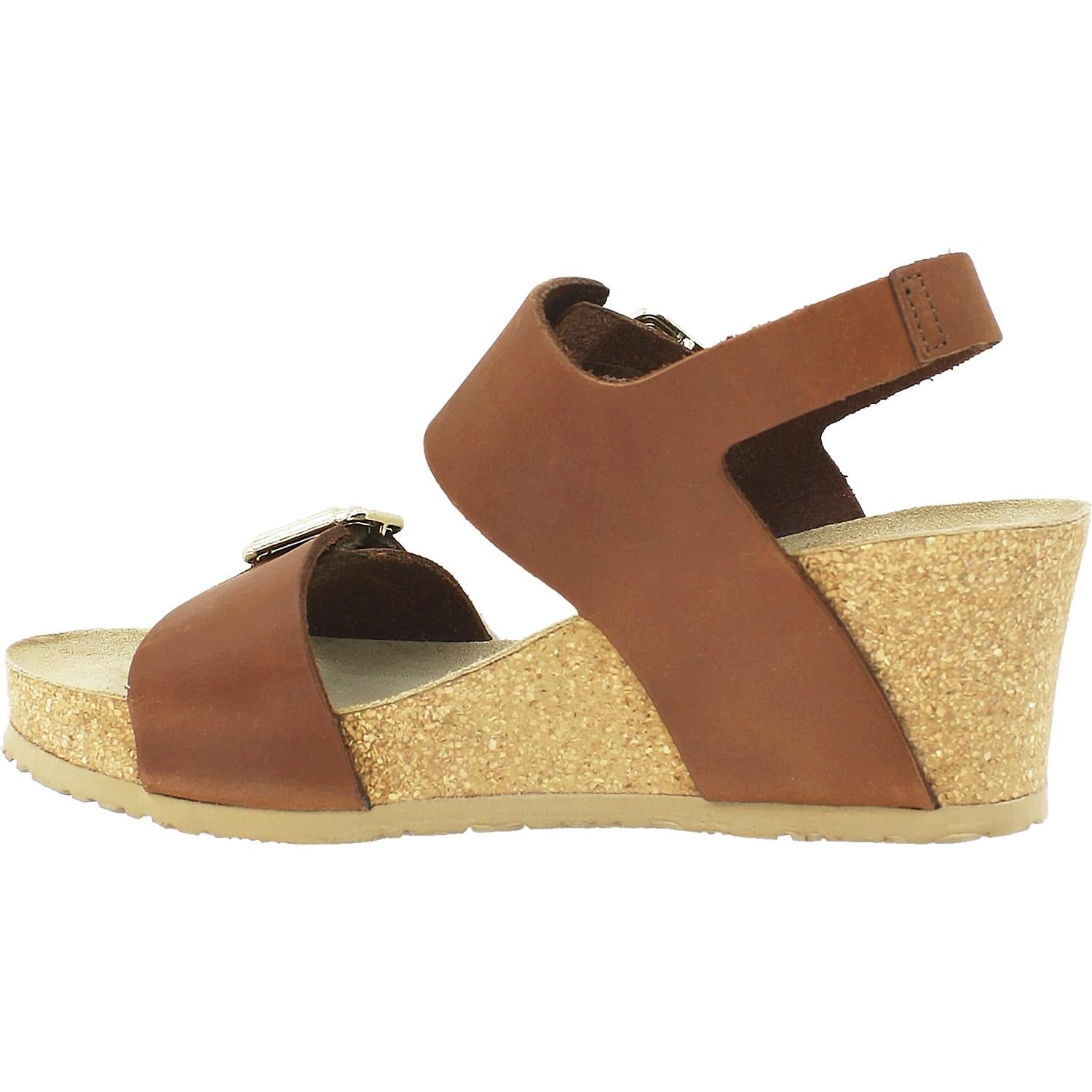 Mephisto Lissandra Women's Wedge Sandals Chestnut Leather