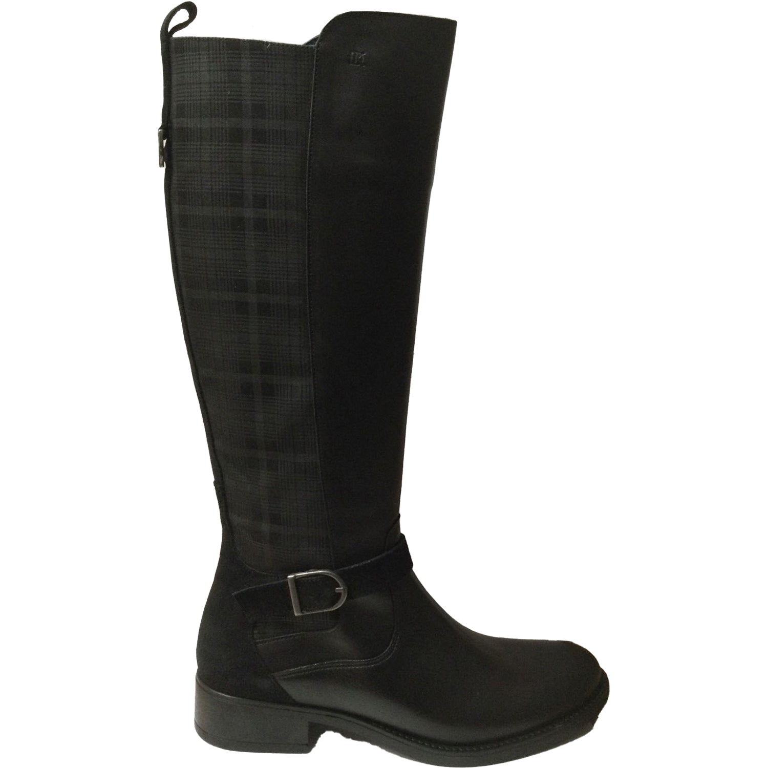 Women's Dorking Chad D9119 Black Leather/Plaid
