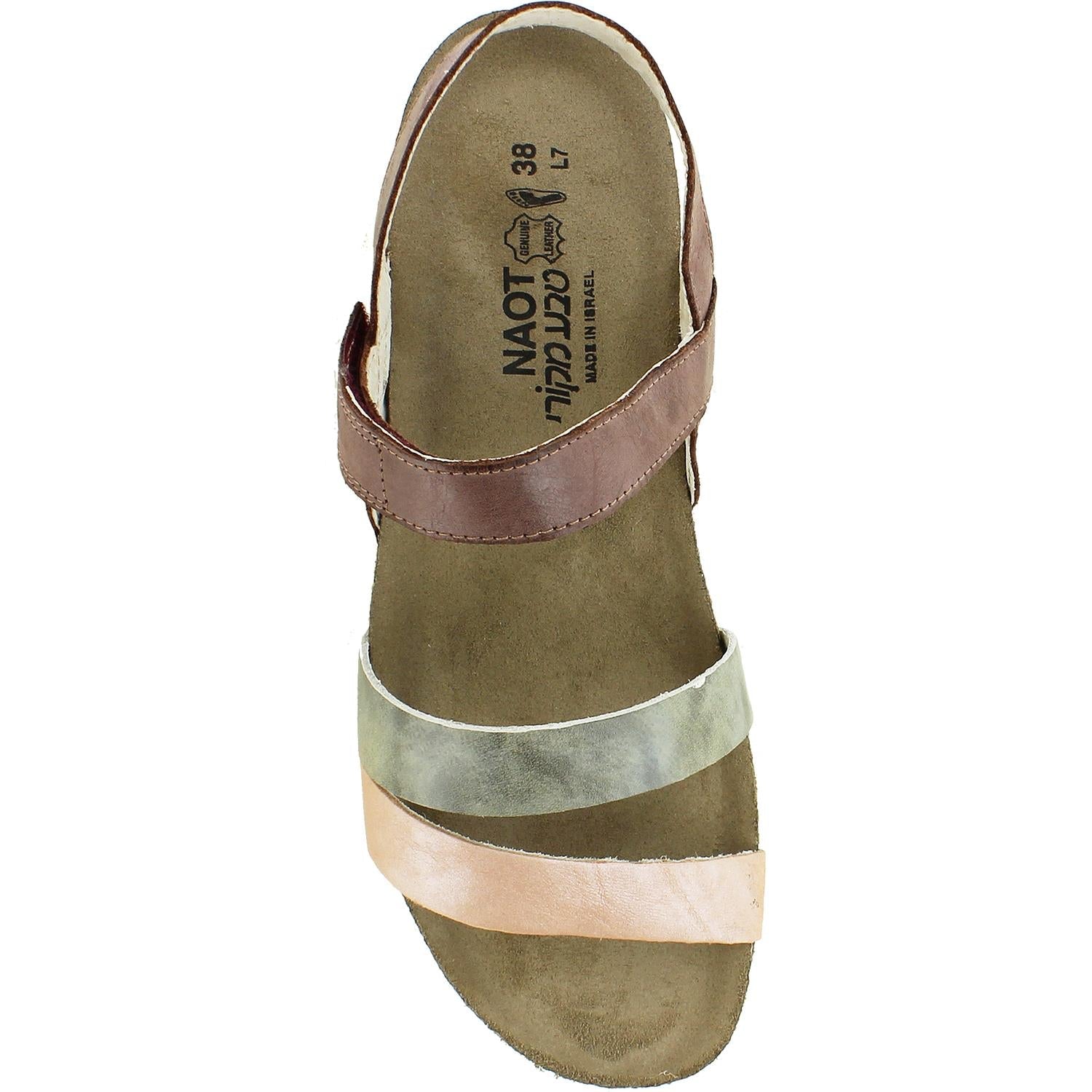 Naot Kayla Women's Wellness Sandals Plum/Beige/Nude Leather