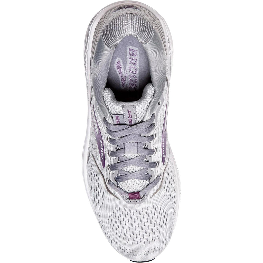 Brooks Ariel 20 Women's Running Shoes Oyster/Alloy/Grape Mesh