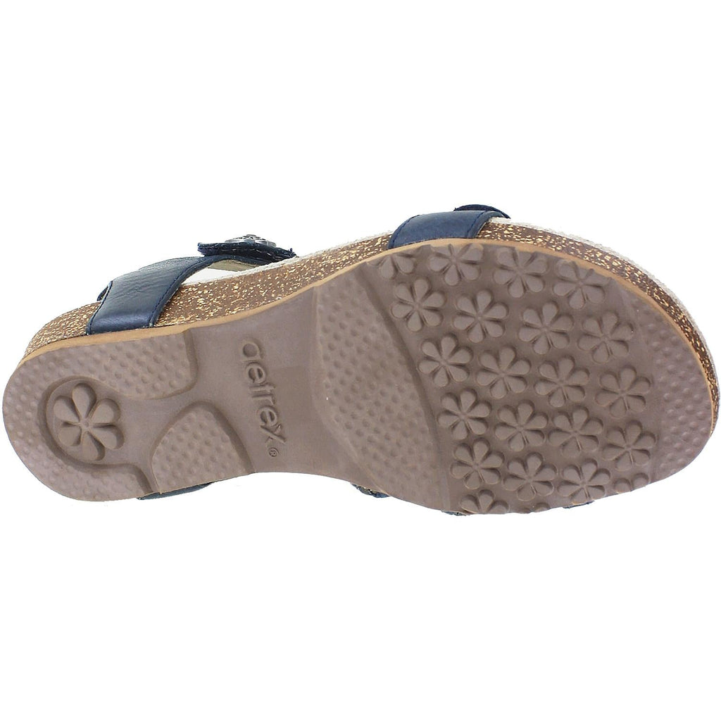 Aetrex Jillian Women's Backstrap Sandals Navy Leather