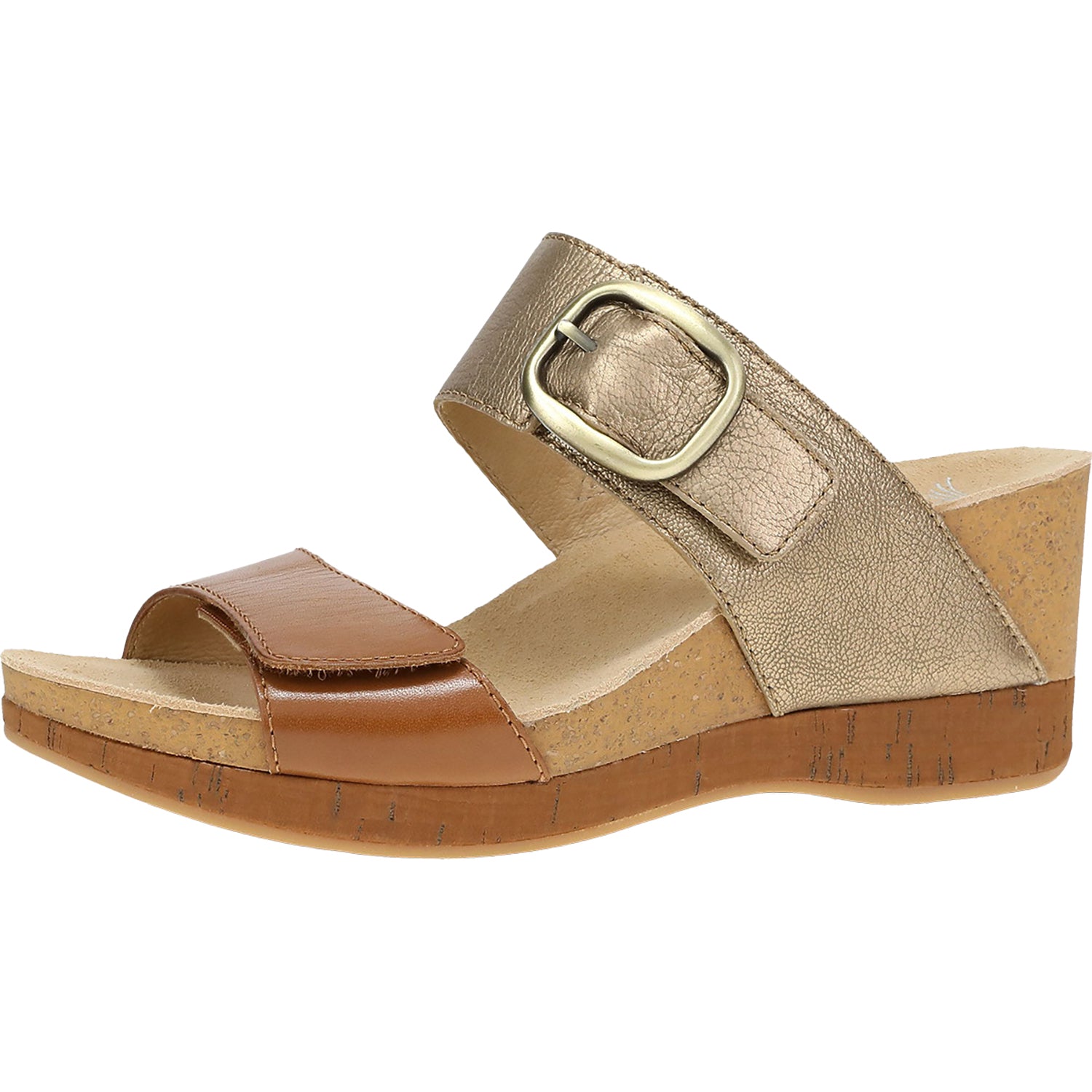 Dansko Shannon Women's Wedge Sandals Gold/Tan Leather